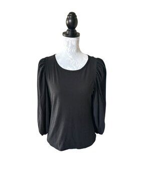 Nation LTD Loren Blouse Long Sleeve Peasant Smocked Top Womens Size M